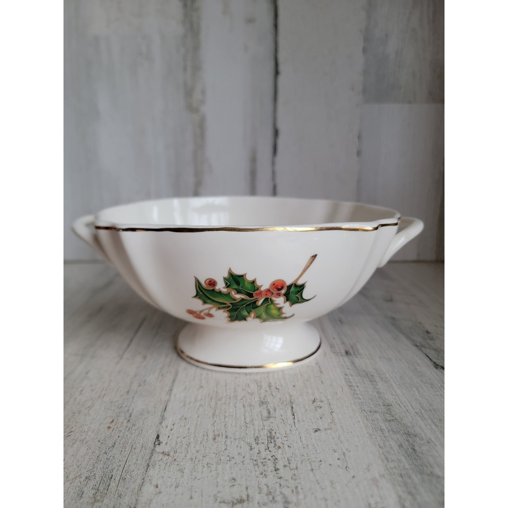 Teleflora vintage Holly Berry‎ full handled kitchen Xmas home decor